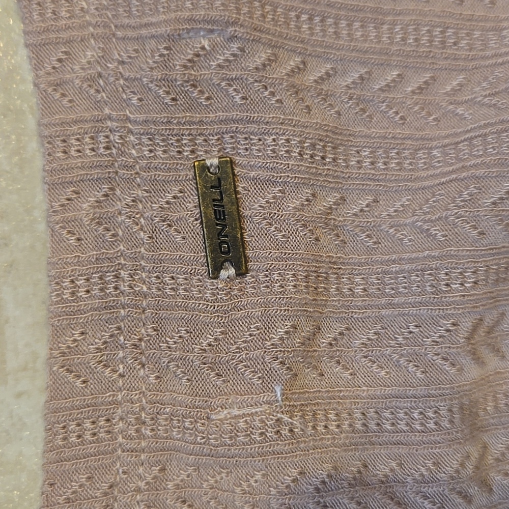 New O'Neill Tan India Knit Twisted Knot Crop Tank Top - Picture 8 of 10